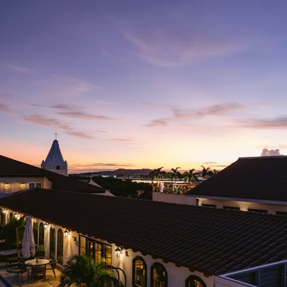 Destination wedding at twilight